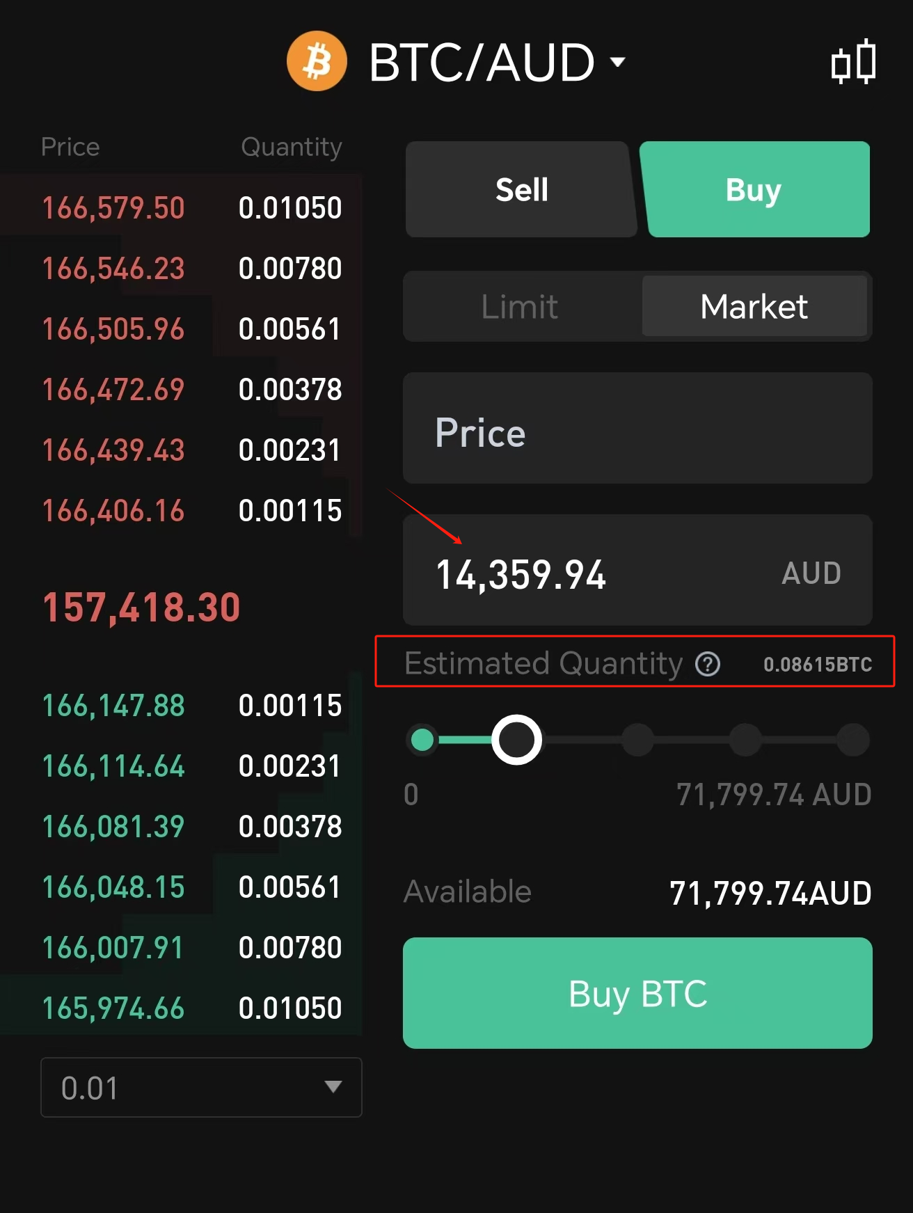 Enter the amount App